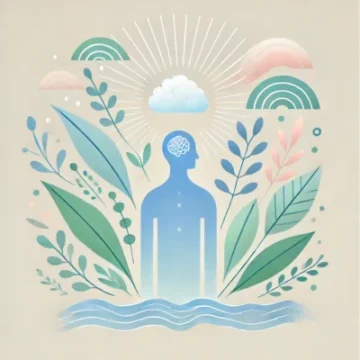 DALL·E 2024-10-25 09.47.22 - A calm, uplifting image for Mental Health Day with no text. The design features a serene, abstract human silhouette surrounded by soothing elements li